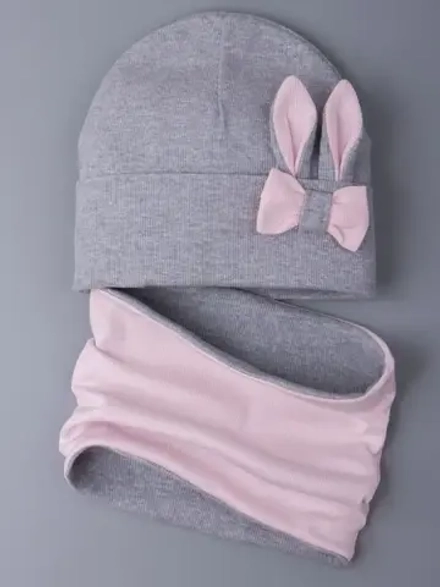 Шапка и снуд для малышей на осень