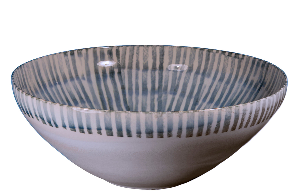 Чаша декоративная керамическая в центр стола Blue and white porcelain от S. Bernardo из Португалии