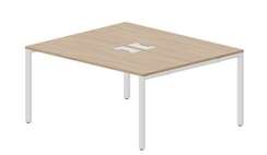 Составной стол Strike на 2 рабочих места 1580х1366х750мм (2 металлических аутлета)