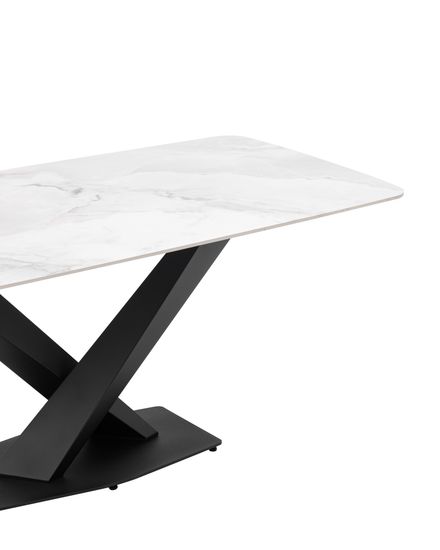 Стол обеденный Mercury 180х90 белый мрамор