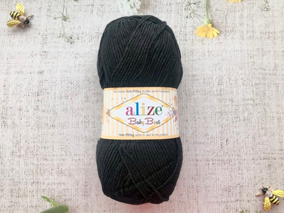 Пряжа ALIZE "Baby Best" 60 черный