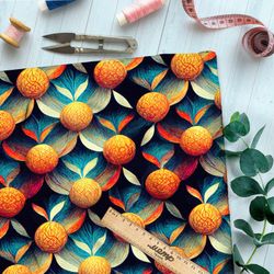 Ткань шелк Армани орехи в листьях