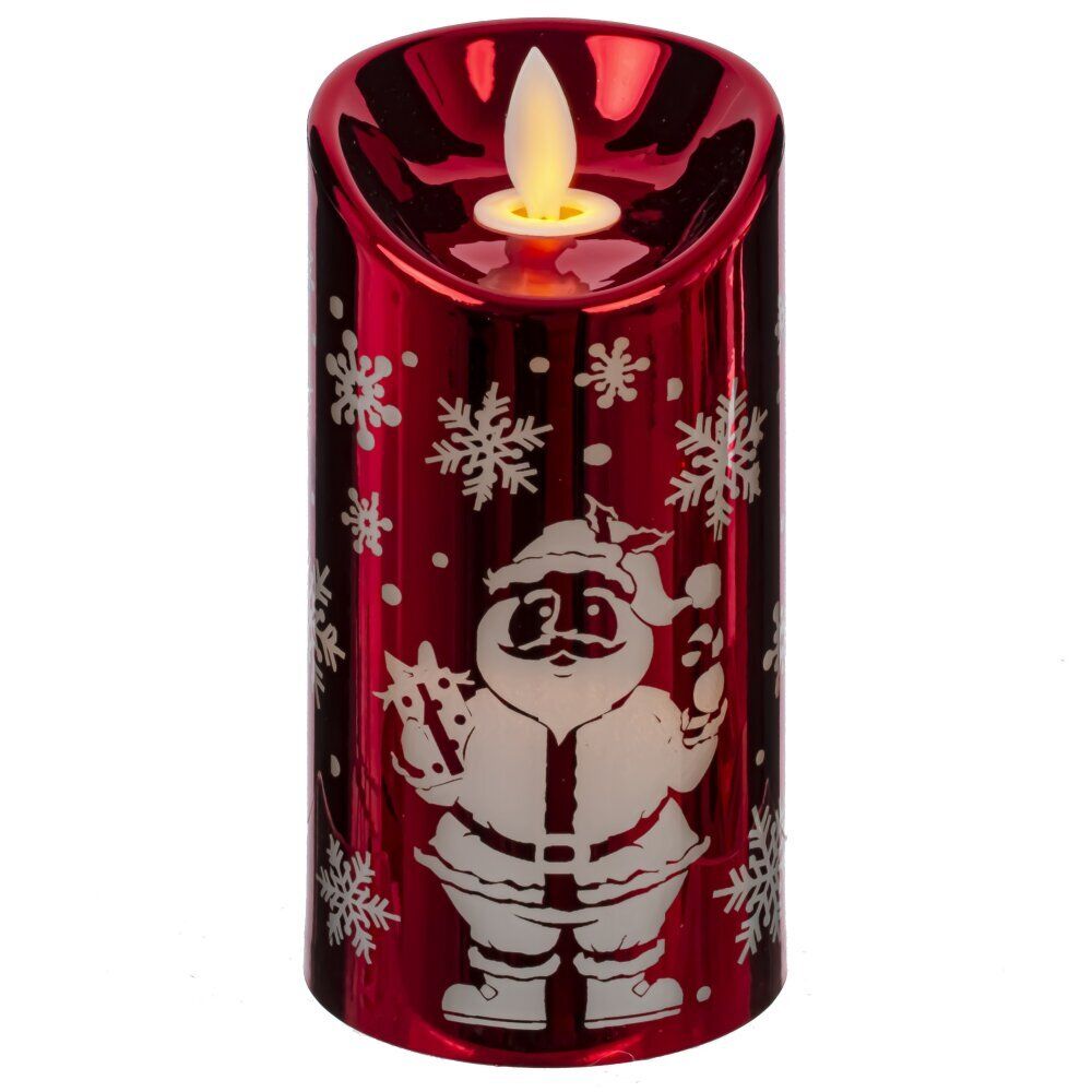 GAEM Изделие декор Свеча "Красный Дед Мороз" (подсвет, AAAх3 н/п) L7,5 W7,5 H14,5 см