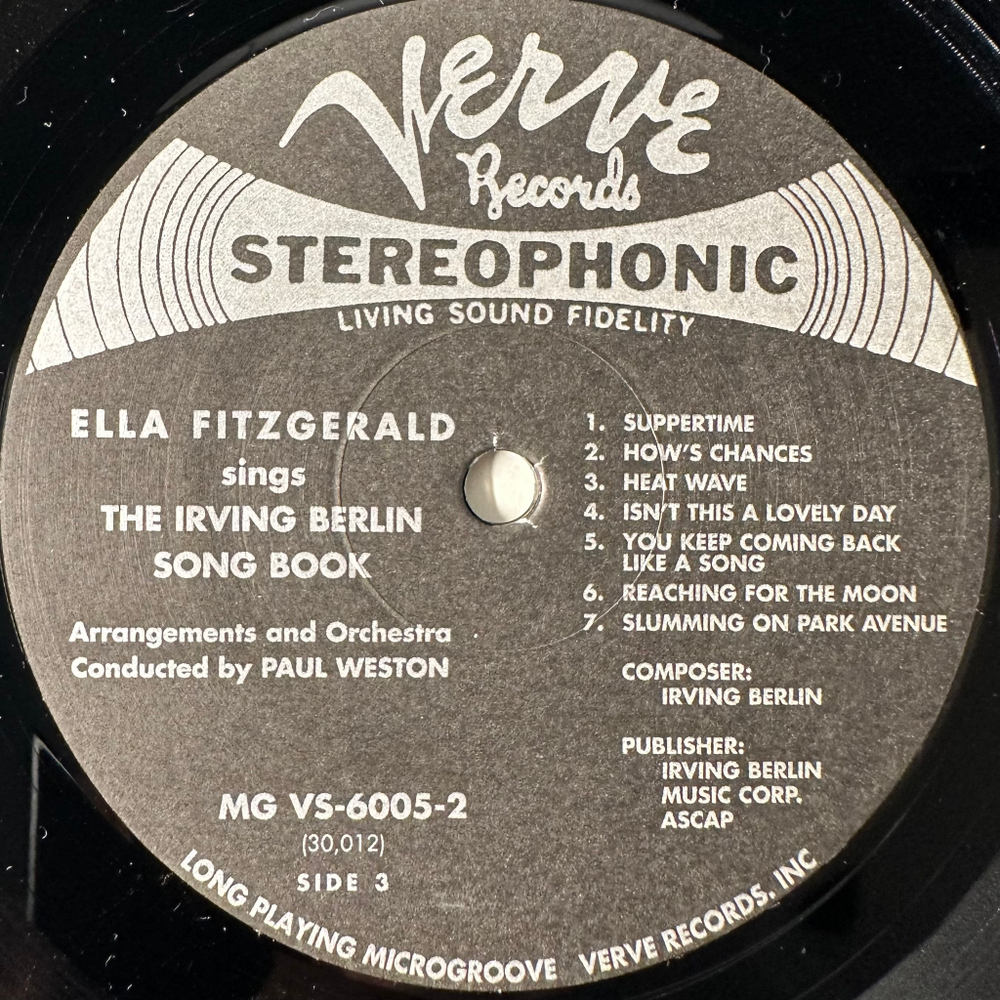 Ella Fitzgerald ‎– Sings The Irving Berlin Songbook 2LP (Германия 2004г.)