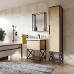 Тумба д/ванной "БРУКЛИН-60" Дуб Бунратти под раковину Fest 60 (Sanita Luxe) ЛОФТ (ЛДСП)