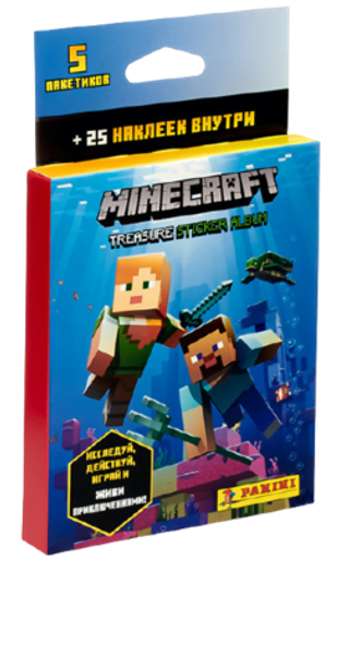 Блистер с наклейками Panini Minecraft