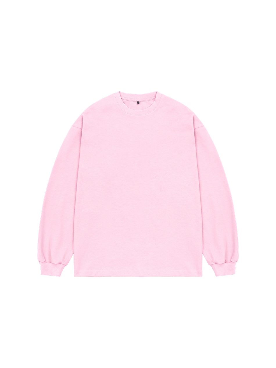 Лонгслив оверсайз (розовый) 230 г