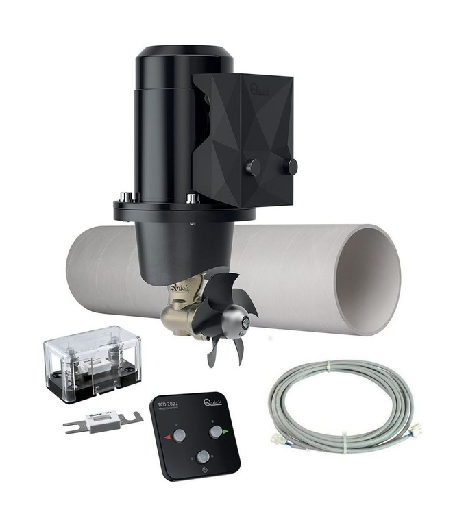 Подруливающее устройство Quick, D110mm, 25KGF, 12 В, (TCD2022 - TCDEX06 - TNL 750mm)