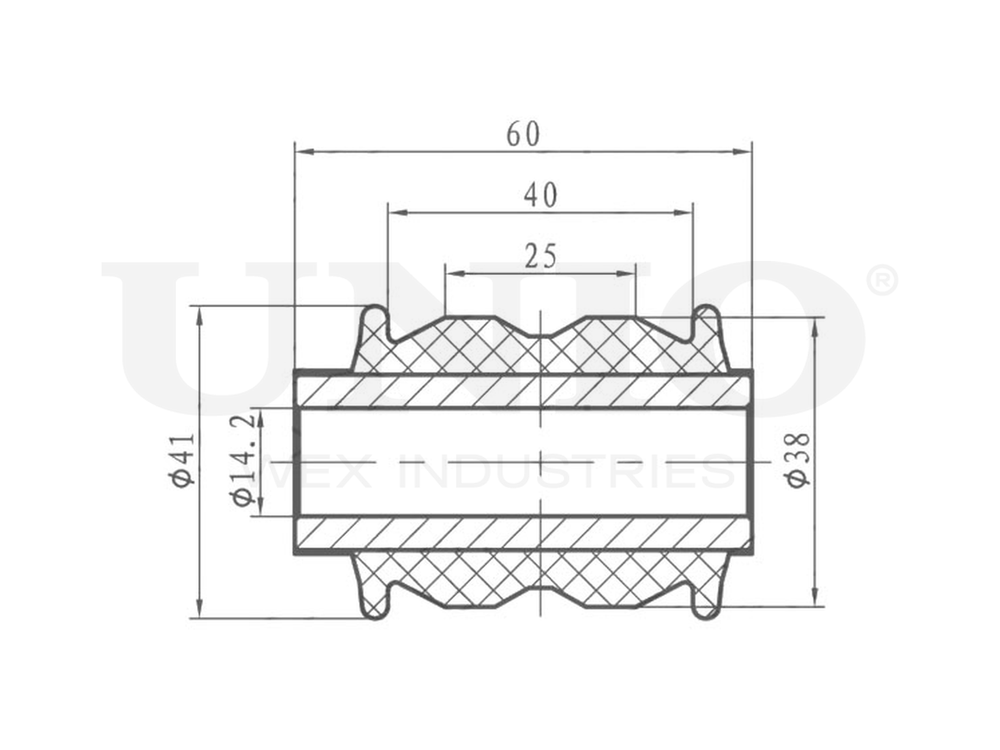 Сайлентблок передний переднего нижнего рычага UNIO RMP-20244