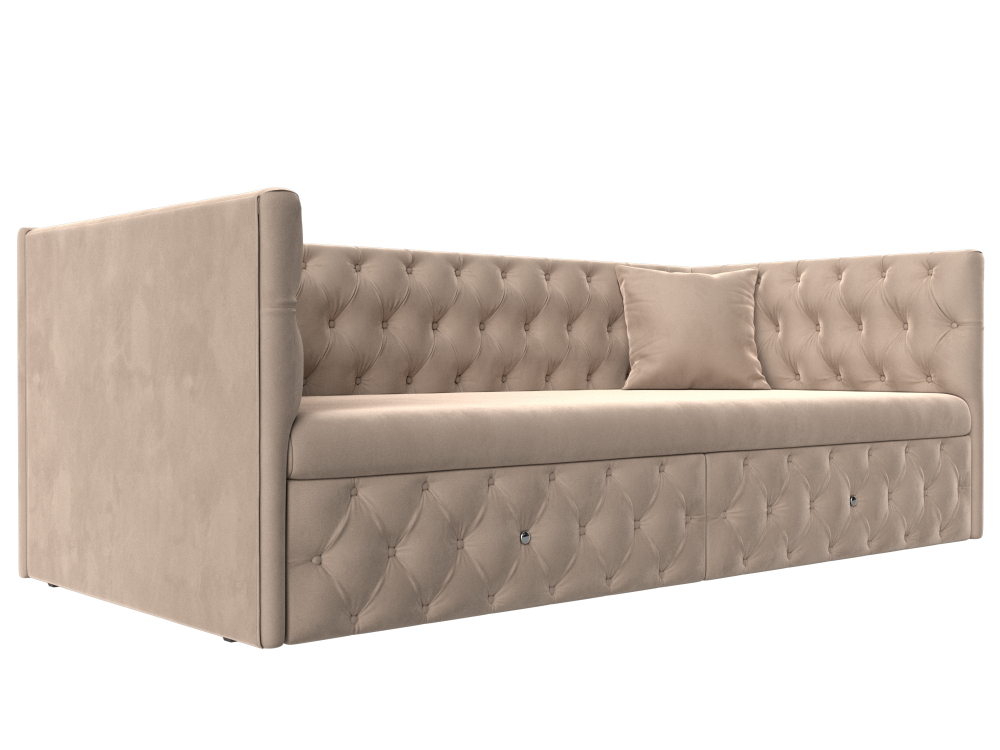 Диван детский прямой Найс, Бежевый, Велюр, 107101