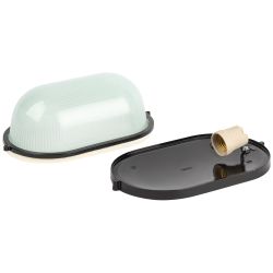 Светильник ЭРА НБП 04-100-001 Акватермо алюминий/стекло IP54 E27 max 100Вт 280х160 овал черный | Светильники ЖКХ РБ