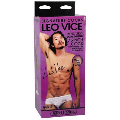 Телесный фаллоимитатор на съемной присоске Signature Cocks Leo Vice - 19,1 см. (Цвет: телесный)