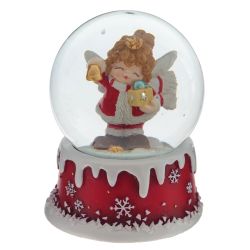 GAEM Фигурка декор в стекл шаре "Ангел", D6 см, L7 W7 H9 см, 3в.