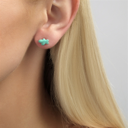 "Тучка" серьги в серебряном покрытии из коллекции "Шкодики"