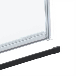 Душевая дверь Como Soft VDS-1CS150CLB, 1500, черный, стекло прозрачное