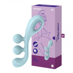Мультифункциональный вибратор для тройной стимуляции Satisfyer Tri Ball 2 голубой