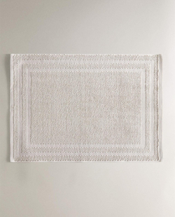 Zara Home - Нескользящий коврик для ванной из хлопка, серый, 50x70 см