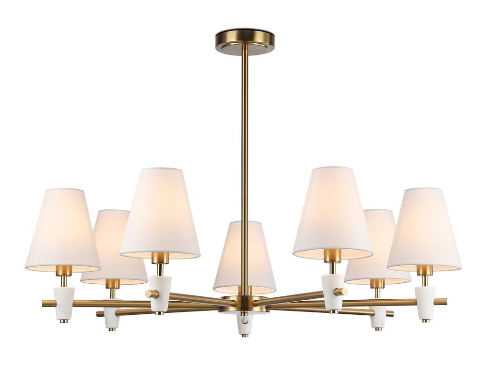 Ambrella Люстра на штанге с абажурами и мрамором Ceramo Classic LH75045