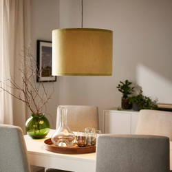 IKEA MOLNSKIKT  (ИКЕА МОЛНСКИКТ)  -  / SUNNEBY Подвесной светильник, черный/темно-желтый бархат, 42 см