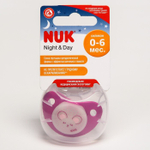 7454833 Соска-пустышка ортодон., силикон, от 0 мес., NIGHT&DAY, в контейнере «Мышка»