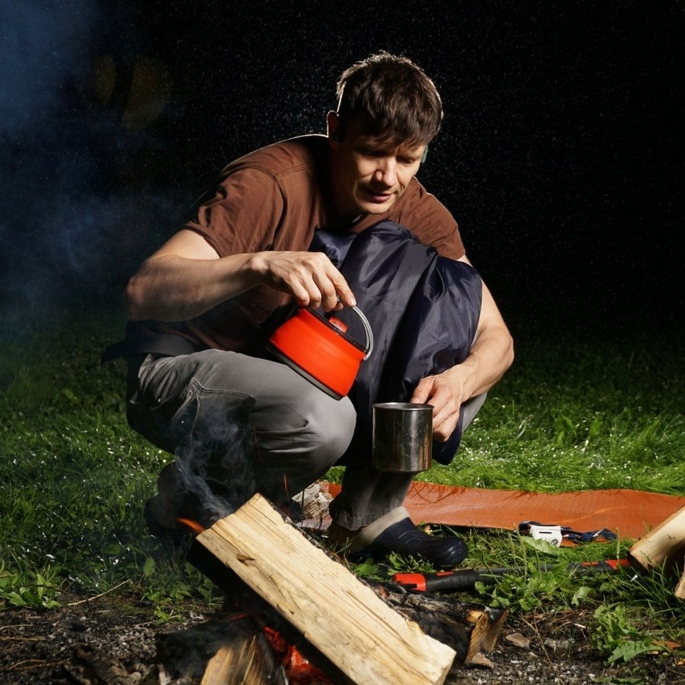 Tramp Чайник складной силиконовый 1 л, TRC-125, терракотовый