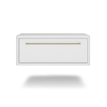 Тумба прикроватная подвесная ROYAL 5200 эко (Белый-р.золото)