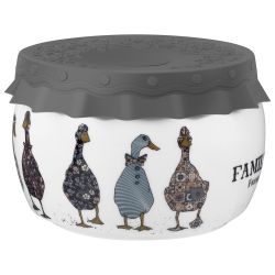 БАНКА LEFARD "FAMILY FARM" С СИЛИКОНОВОЙ КРЫШКОЙ 11,5*11,5*7,5 CM 500 МЛ