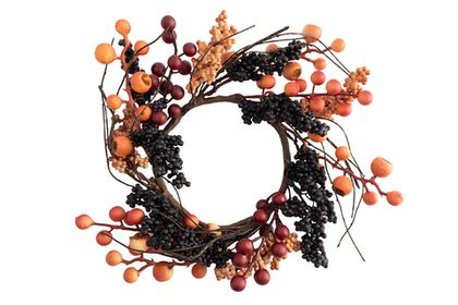 Венок декоративный 13x28см Anna Lafarg Bright pumpkin Ягоды