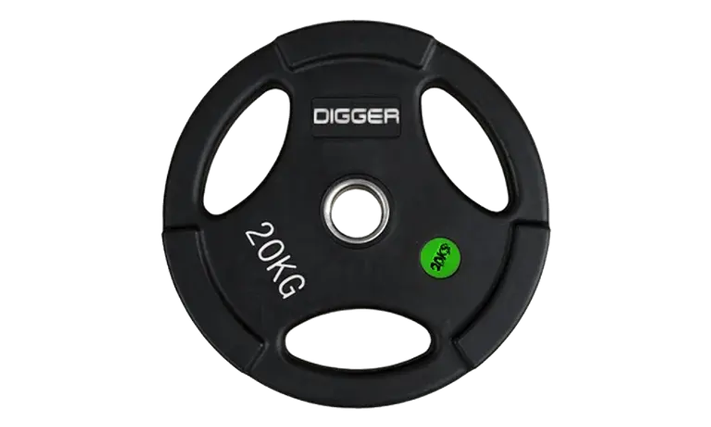 Диск олимпийский обрезиненный 3-х хватовый 20кг Hasttings Digger HD51C1C-20