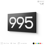 Номер на дверь 995, табличка на дверь для офиса, квартиры, кабинета, аудитории, склада, черная 120х70 мм, Айдентика Технолоджи