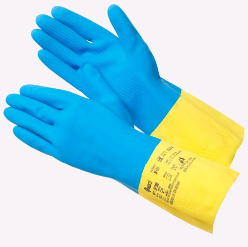 Перчатки латексные и нитрила, усил., удл.300мм, двуцветные, раз. 8(М)  Gward  HP300