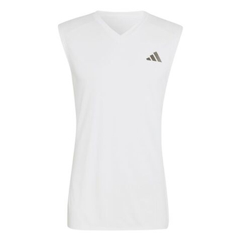 Мужская теннисная футболка Adidas Sleeveless - white