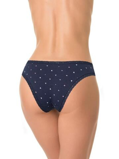 Трусы-слипы с мелким принтом (Размер: S) (Цвет: темно-синий)