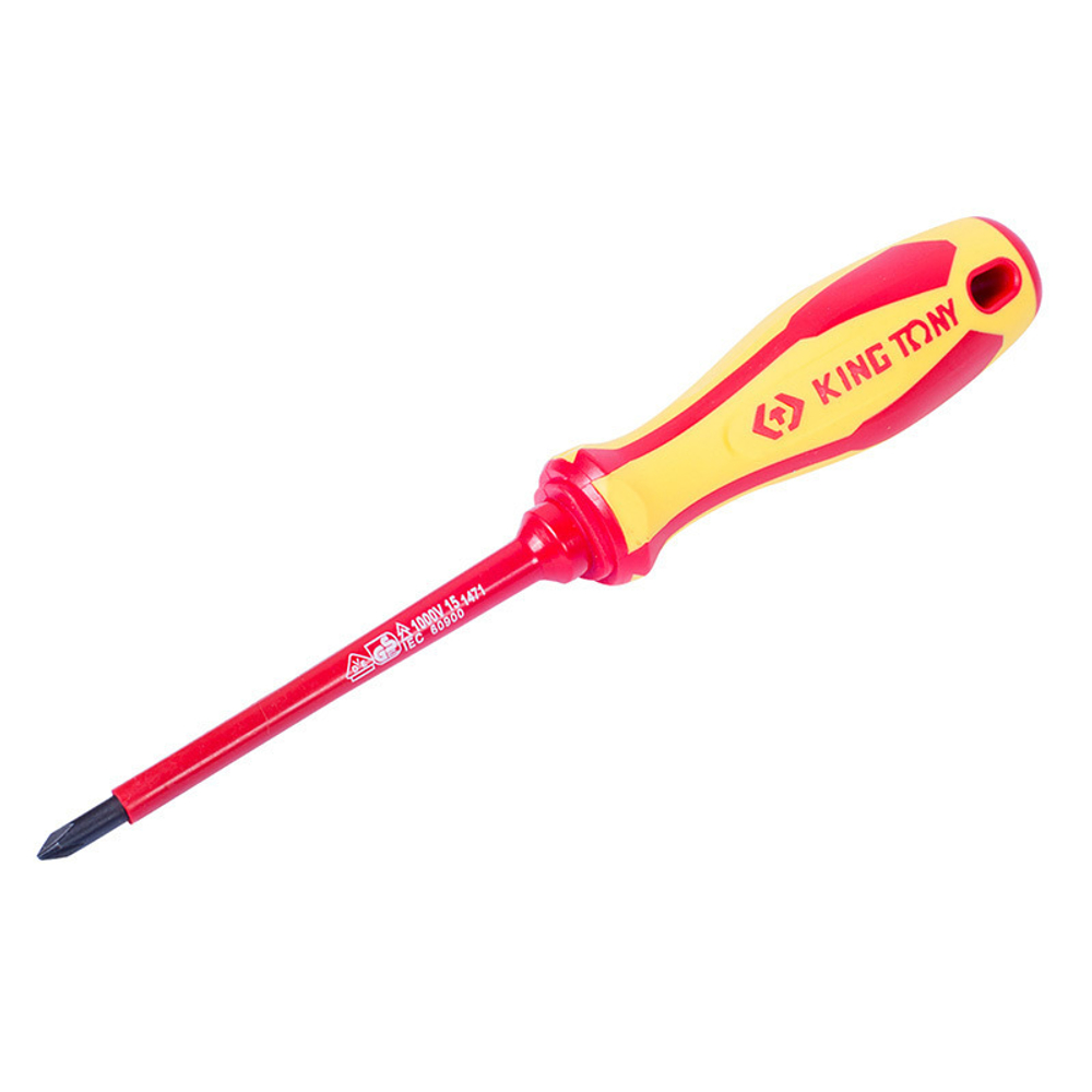 KING TONY (14710306) Отвертка диэлектрическая крестовая Phillips PH3 x 150 мм