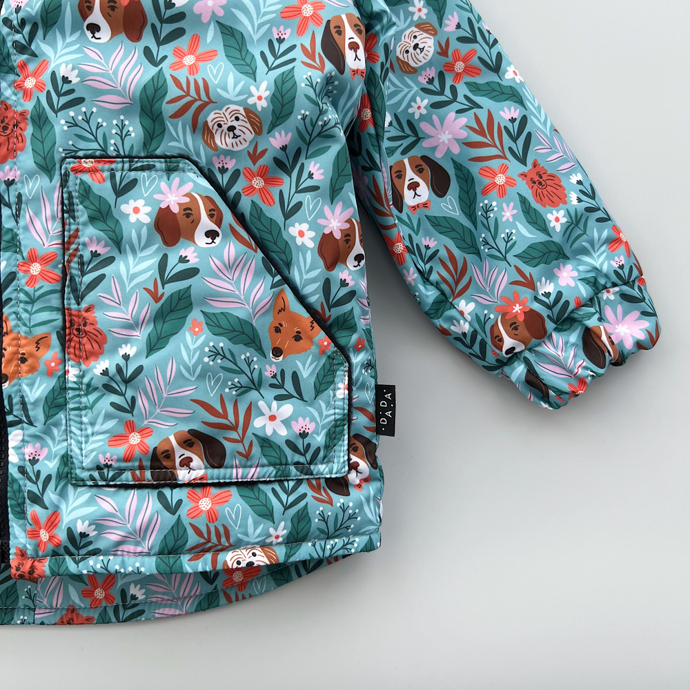 Куртка (собачки в цветах)