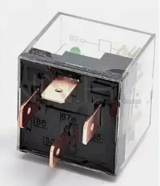 Реле 4-х конт  40А с ухом 12В ПРОЗРАЧНОЕ с диодом а08194