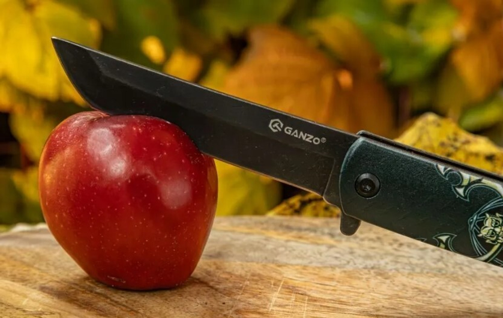 Нож складной туристический Ganzo G626-BS черный самурай