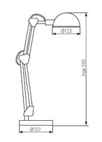 Cветильник настольный e14 KANLUX PIXA KT-40-B