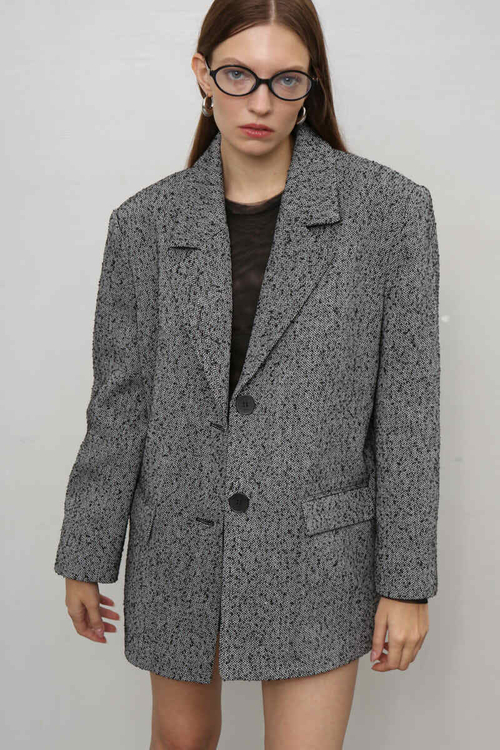 Мини-юбка, пальтовая шерсть, черный