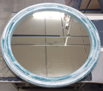 Зеркало круглое в деревянной раме