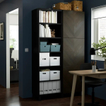 Комбинация для хранения - BESTÅ/ BESTА IKEA/ БЕСТА/БЕСТО ИКЕА, 202х120 см, черный/коричневый