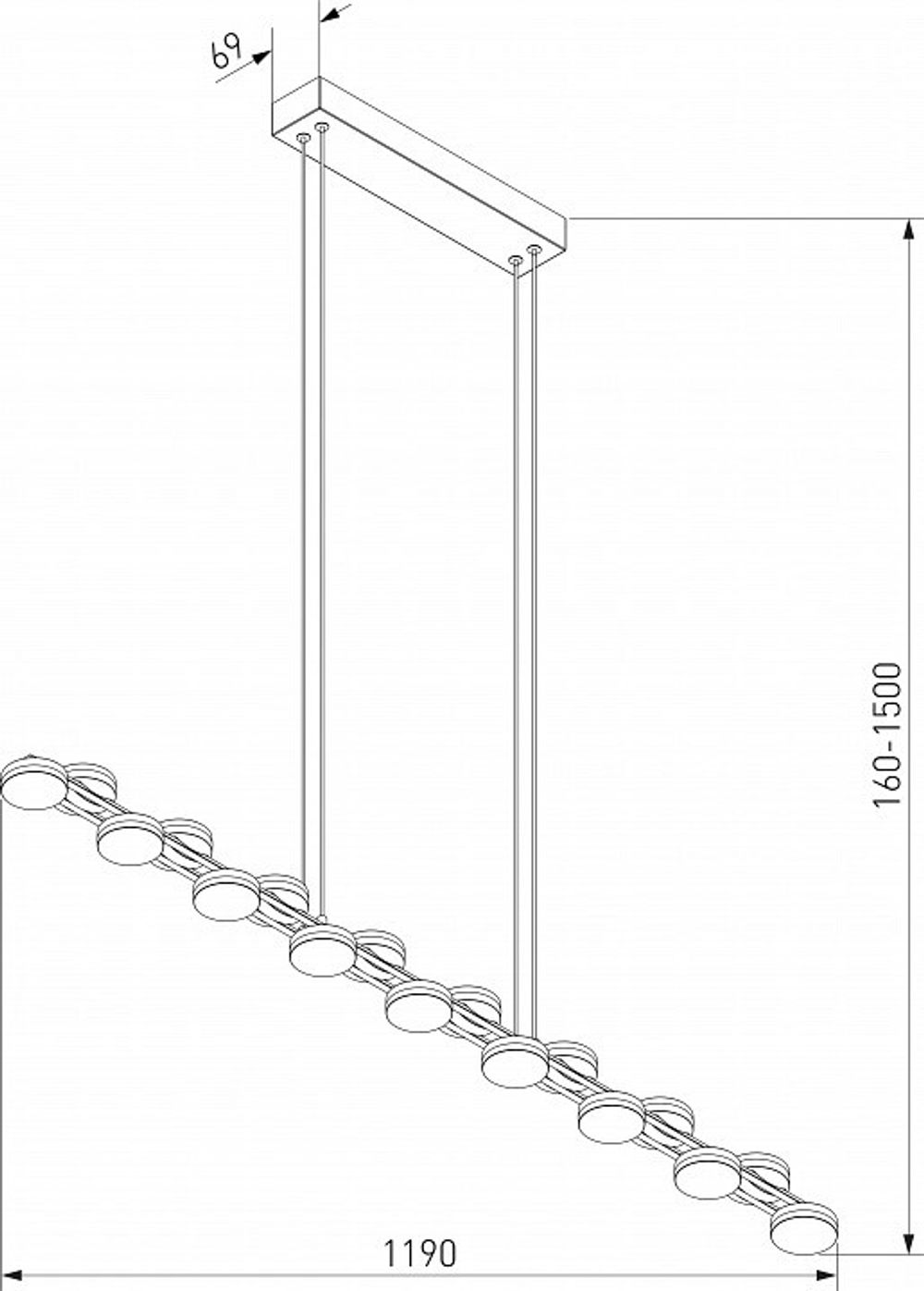 Подвесной светильник Eurosvet Tapioca 90332/17 черный