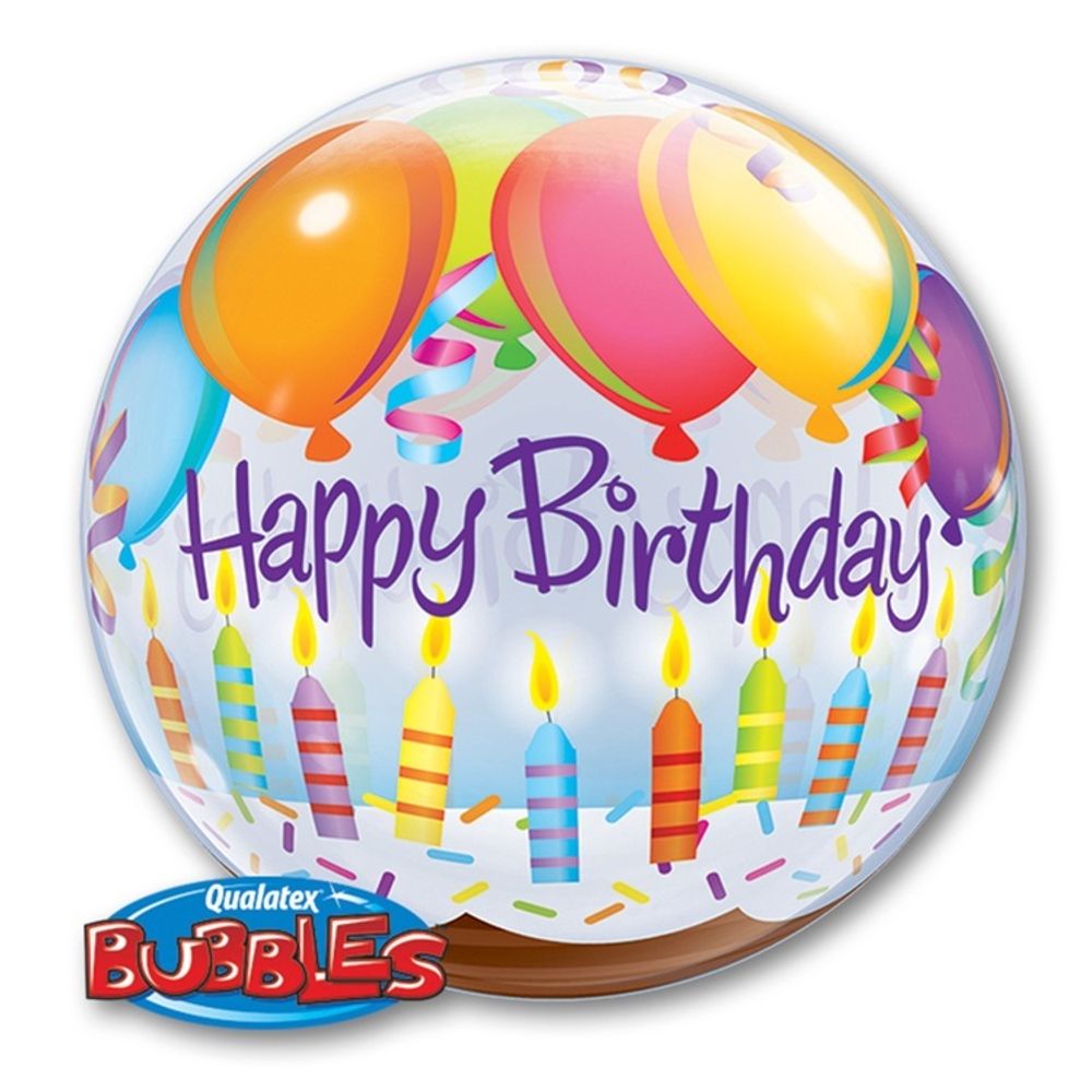 Сфера 3Д &quot;Happy Birthday торт и шары&quot;