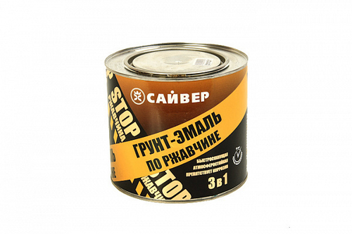 Грунт-эмаль по ржавчине ХВ 3 в 1 (1,8кг) Сайвер серая