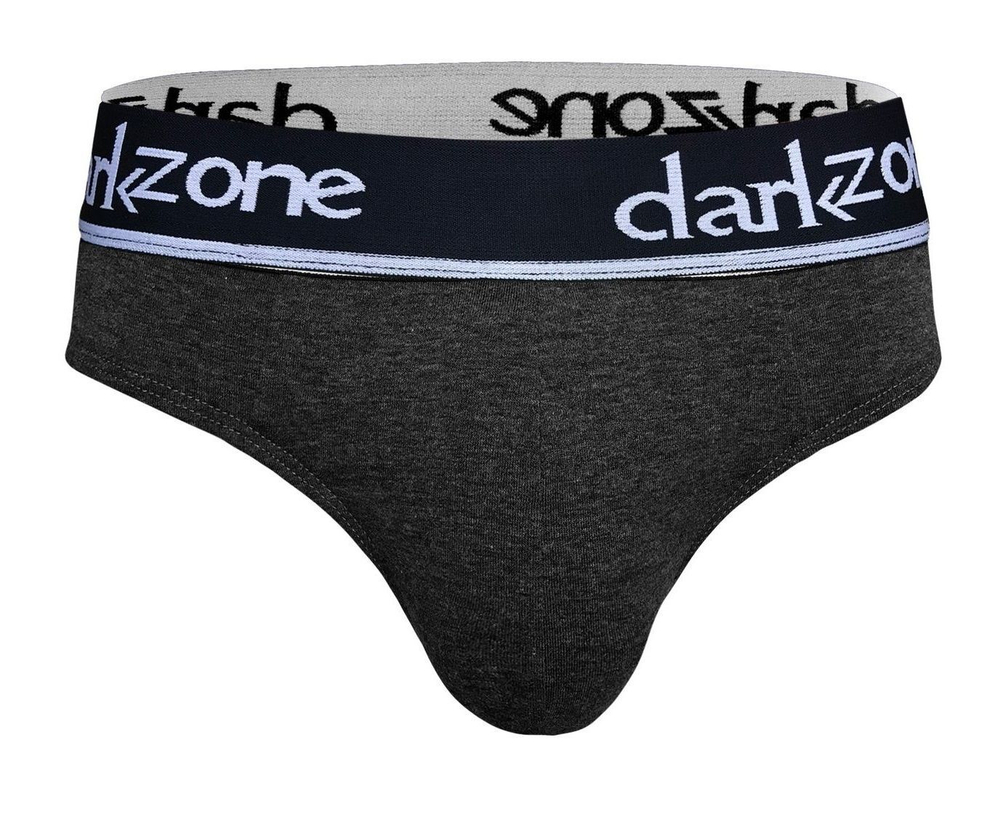 Темно-серые хлопковые слипы с брендированной резинкой (Размер: M) (Цвет: темно-серый)