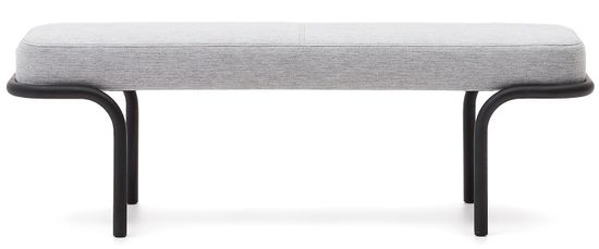 Compo Скамья из серой ткани и черного металла 130 см Испания