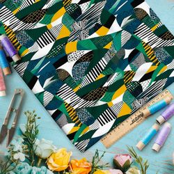 Ткань премиум мембрана этнические изумруды