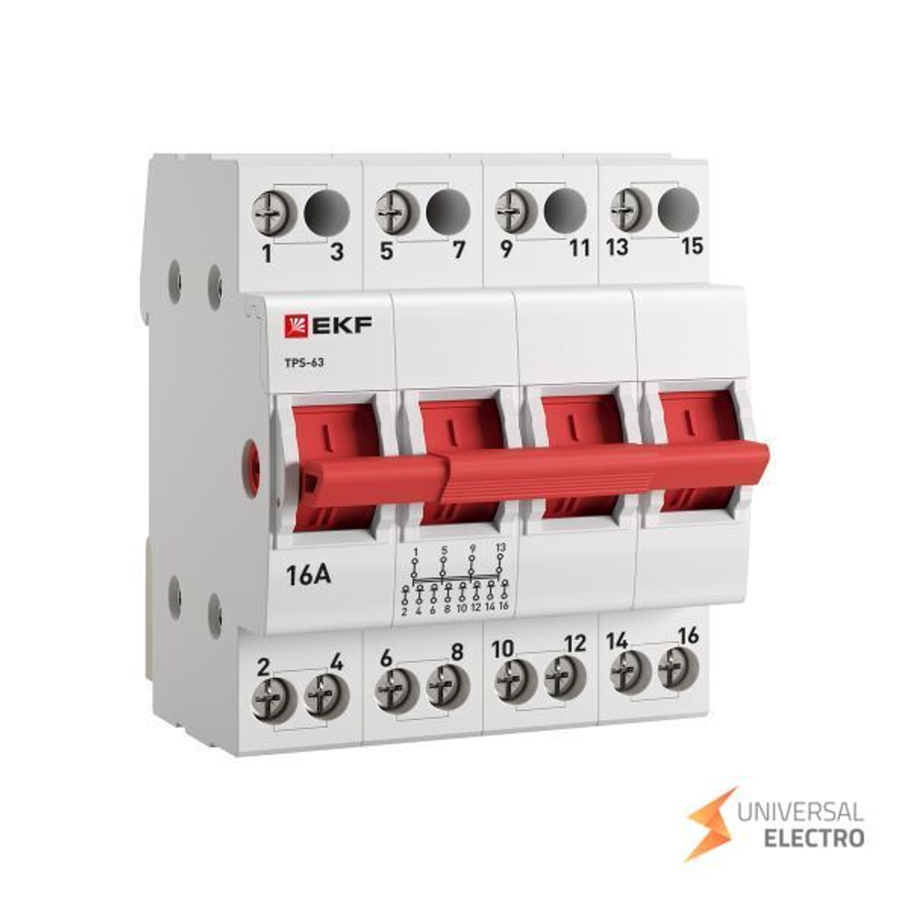 Трехпозиционный переключатель ТПС-63 4P 16А PROXIMA EKF