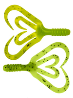 Твистер несъедобный Helios Credo Four tail 3,35"/8,5 см Phosphorus 30шт. (HS-20-041-N-30)