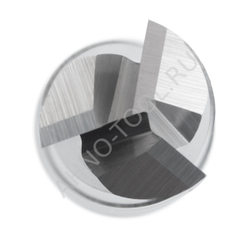 Фреза твердосплавная 14мм (L=75, l=32, хв=14) Z3 45° по алюминию и цвет.металлам BRAL-3E-D14.0 AHNO